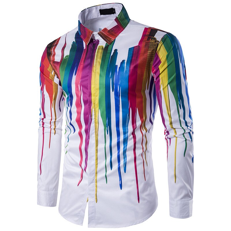 3D Paint Splash Multi-Colour Long-sleeved shirt.