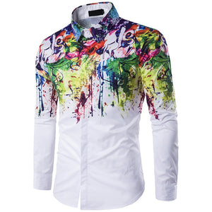 3D Paint Splash Multi-Colour Long-sleeved shirt.