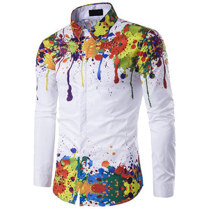 3D Paint Splash Multi-Colour Long-sleeved shirt.