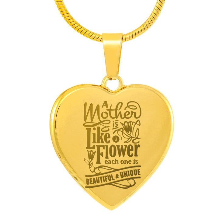 A mother is like a flower - gold