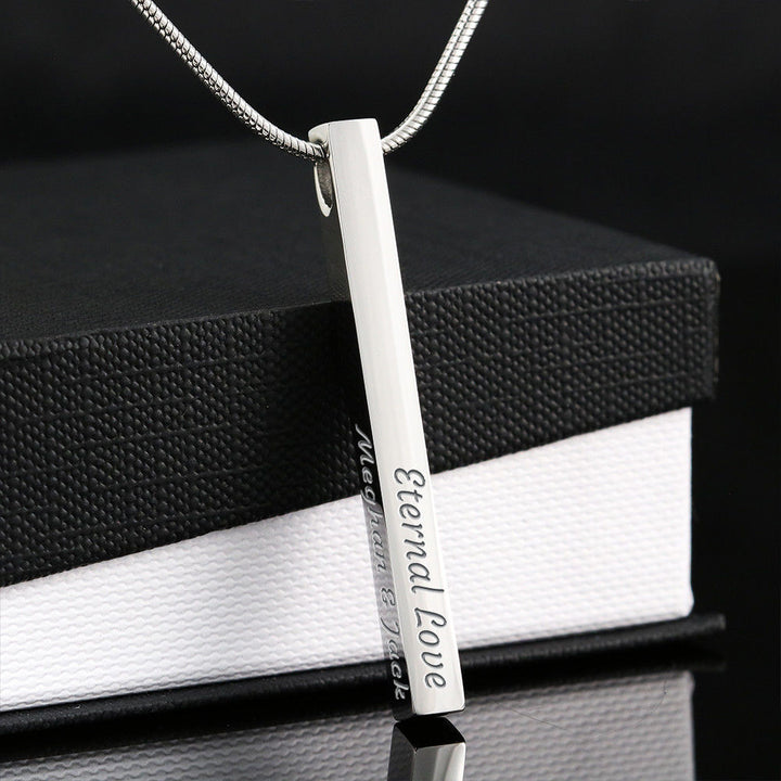 Engraved Stick necklace.