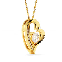 Load image into Gallery viewer, My last breath - Husband to wife gold heart pendant.