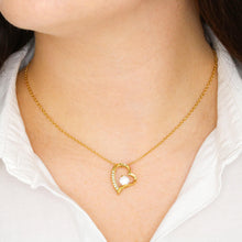 Load image into Gallery viewer, My last breath - Husband to wife gold heart pendant.