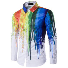 Load image into Gallery viewer, 3D Paint Splash Multi-Colour Long-sleeved shirt.