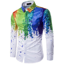 Load image into Gallery viewer, 3D Paint Splash Multi-Colour Long-sleeved shirt.